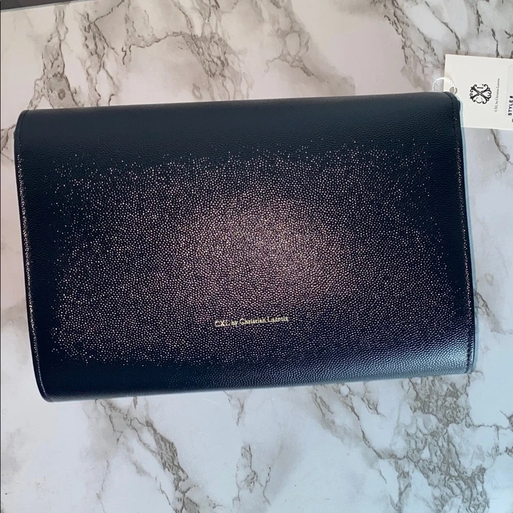Christian Lacroix Paris Caviar Black Clutch